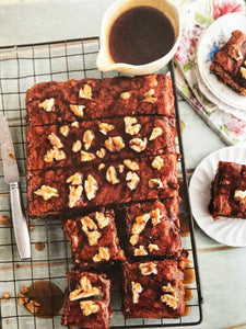 Gluten, Wheat and Dairy Free Date and Walnut Traybake - Julia + son